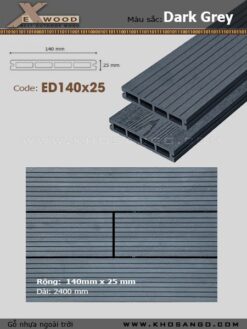 Sàn gỗ Exwood ED140x25-4 Dark Grey