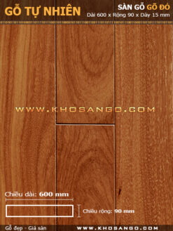 Sàn gỗ gõ đỏ 600mm